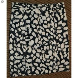 Loft blue and white pencil skirt